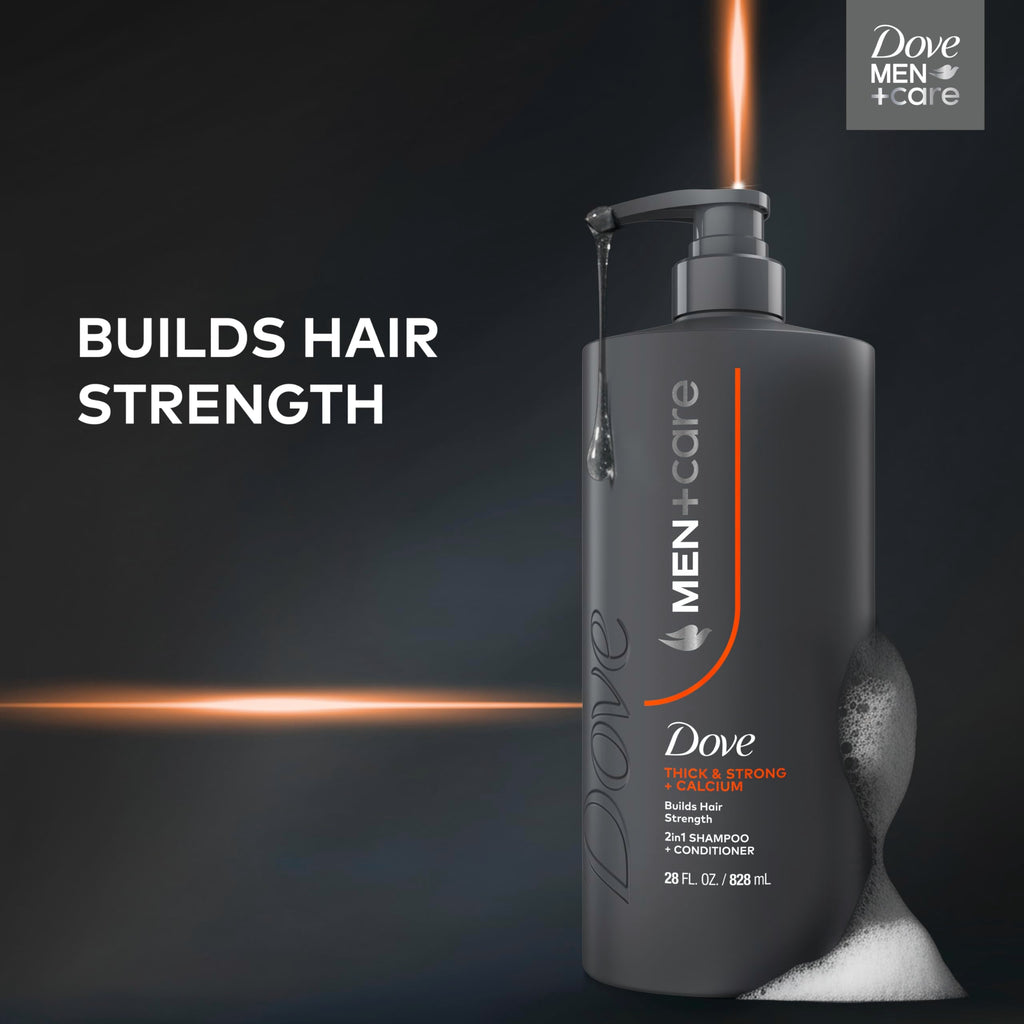 Back of Dove Men Plus Care shampoo bottle showing ingredients
