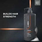 Back of Dove Men Plus Care shampoo bottle showing ingredients