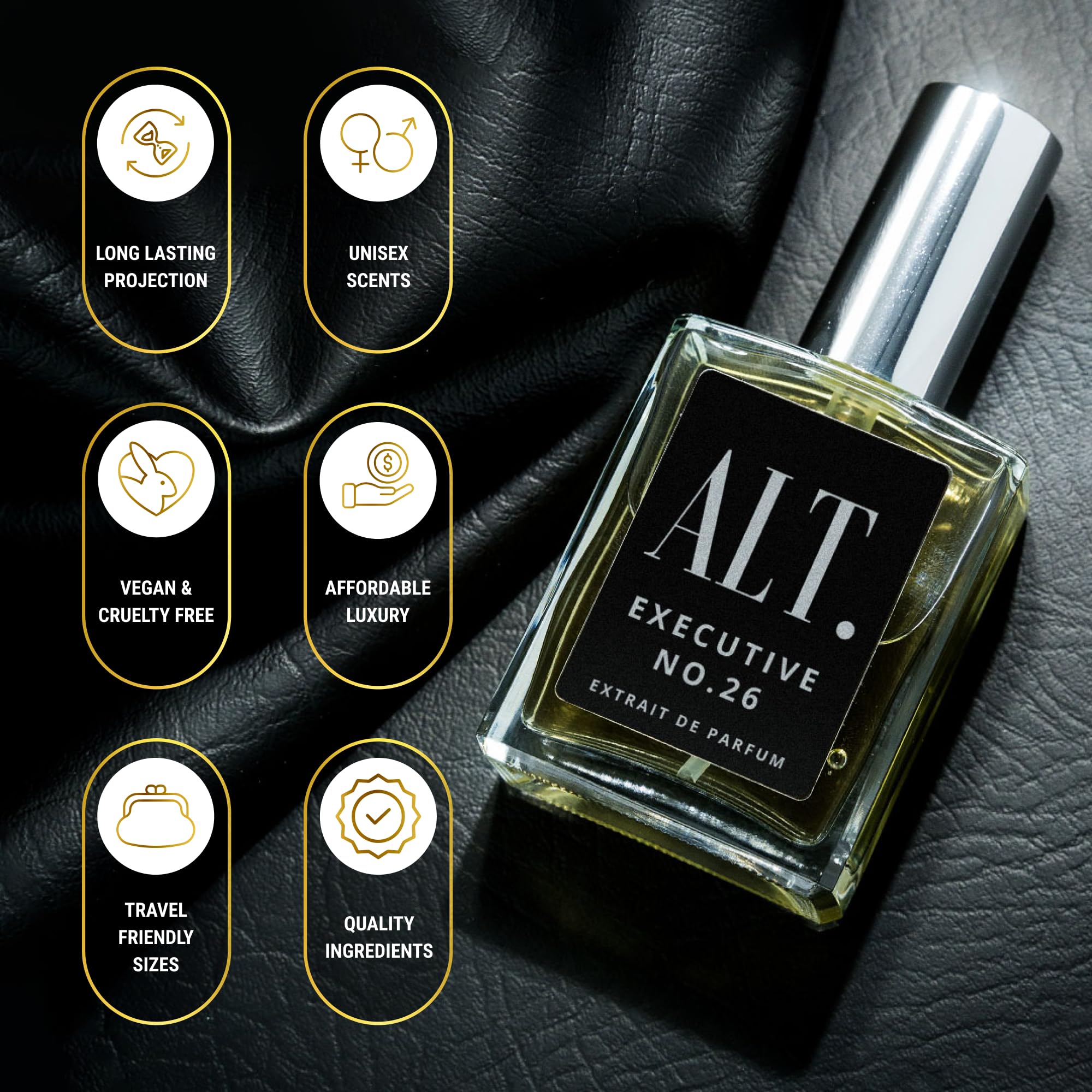 ALT Fragrances Executive Number 26 luxury mens perfume premium atomiser detail