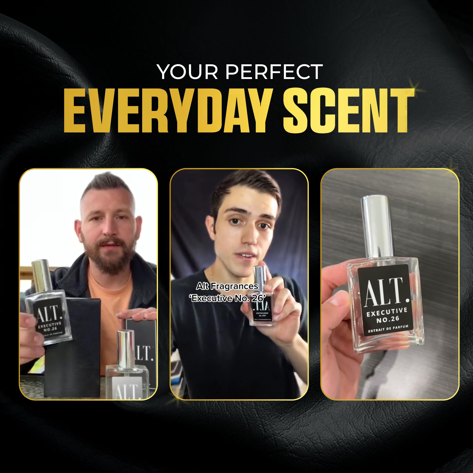 ALT Fragrances Executive Number 26 woody fruity ingredients artistic arrangement