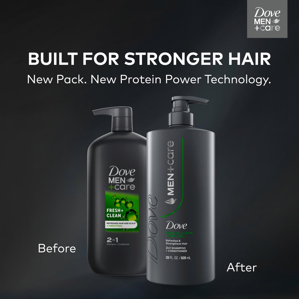 Dove Men Plus Care 2-in-1 fortifying shampoo packaging