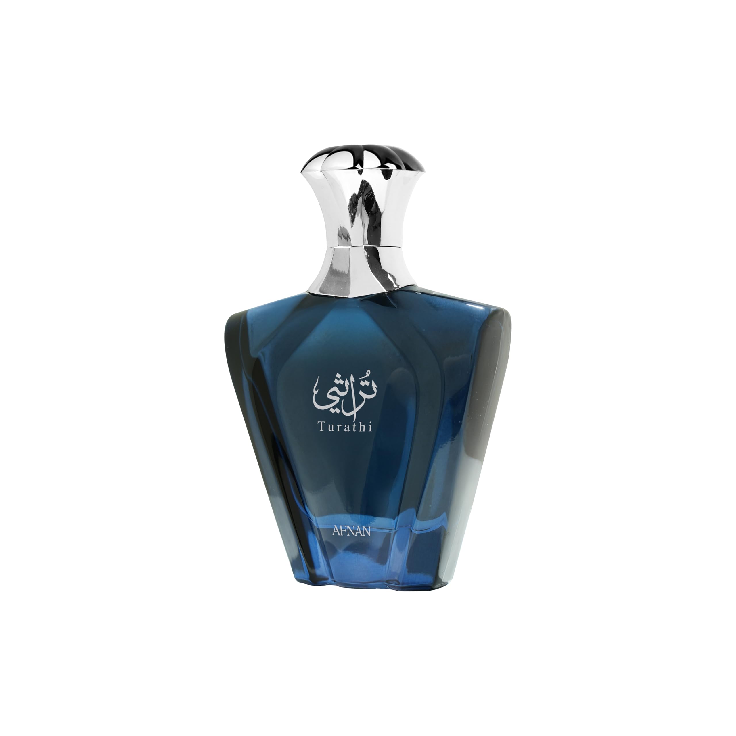 Afnan Turathi Blue 3.0 Fluid Ounce fragrance spray showcase for men