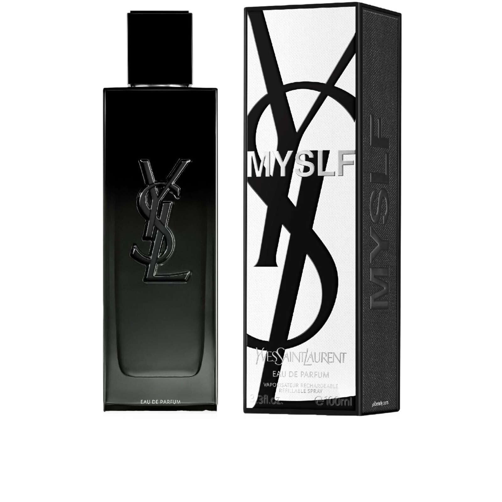 YSL MYSLF luxury male perfume 3.4 Ounce sleek matte black bottle design