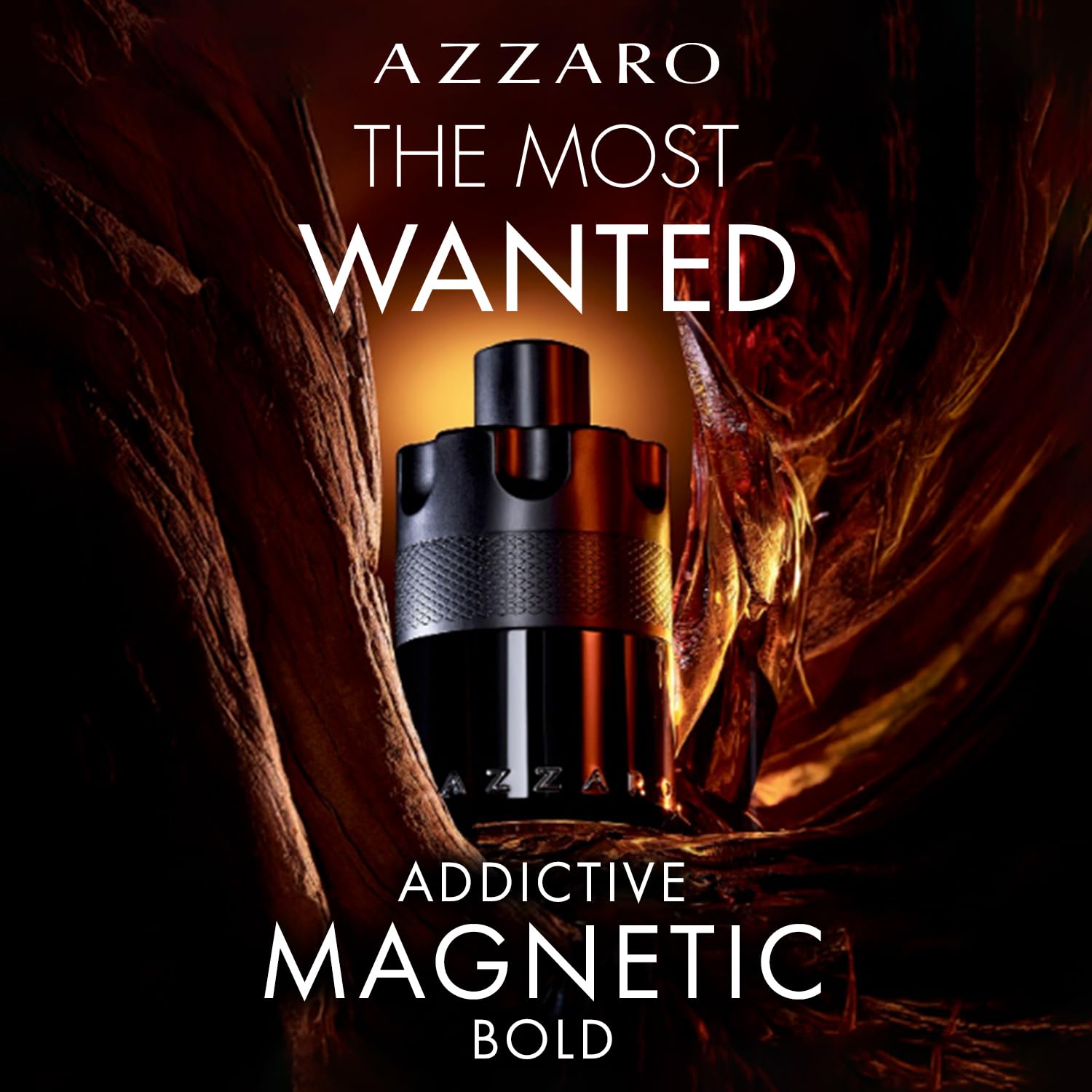 Azzaro premium fougere ambery fragrance 100ml bottle with distinct metallic details