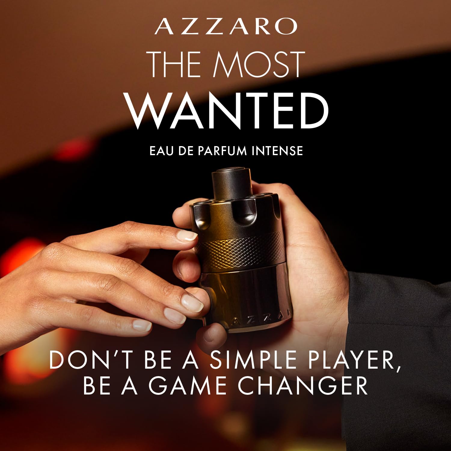 Azzaro spicy oriental mens perfume standing upright on a clean minimalist surface