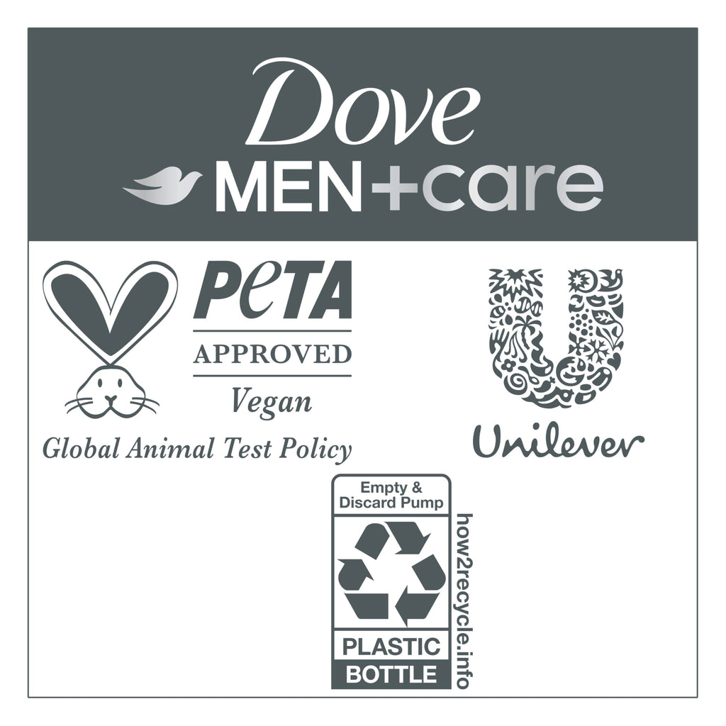 Side profile of Dove Men Plus Care dandruff defense hair product