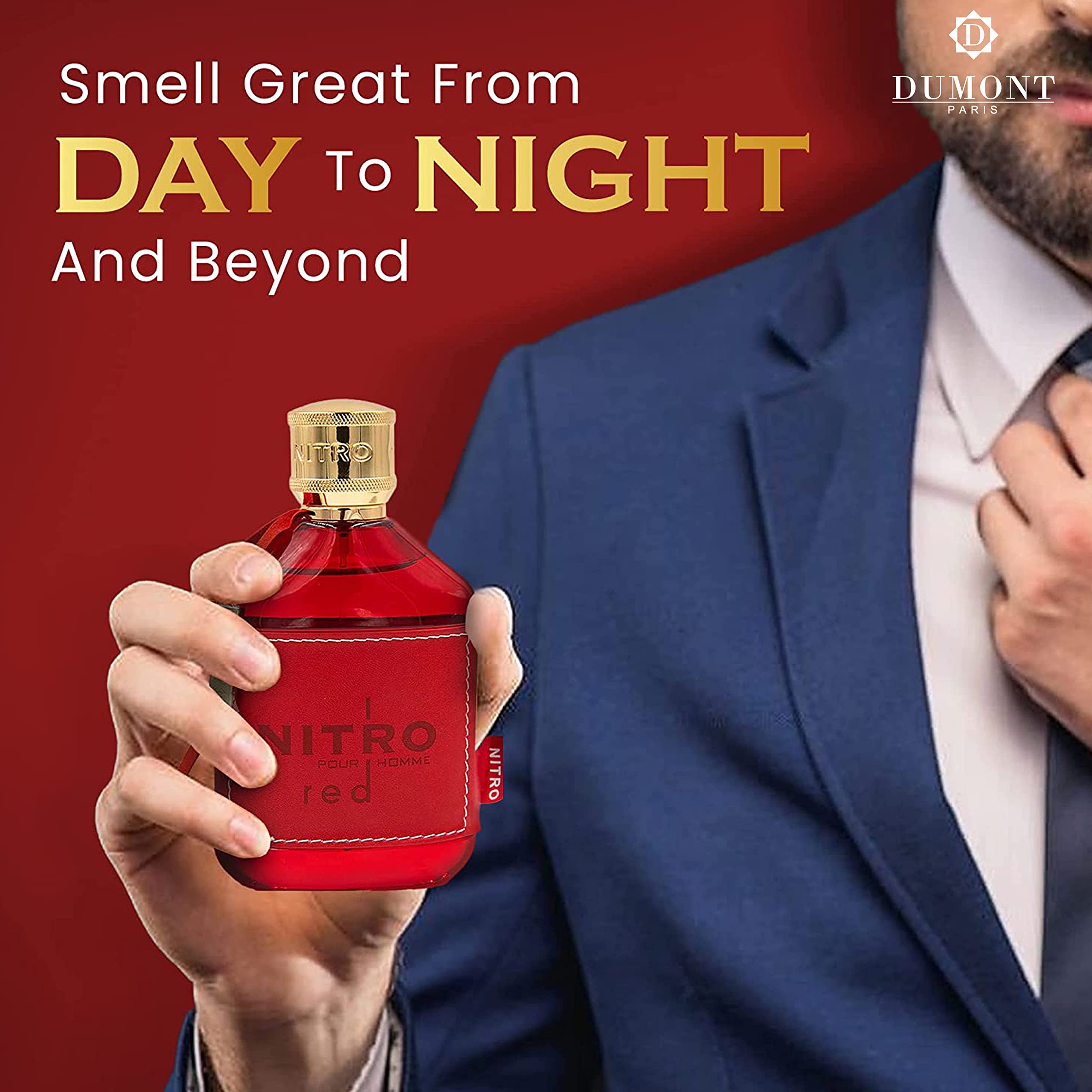 Dumont Nitro Red Eau De Parfum spray nozzle and gold cap detail