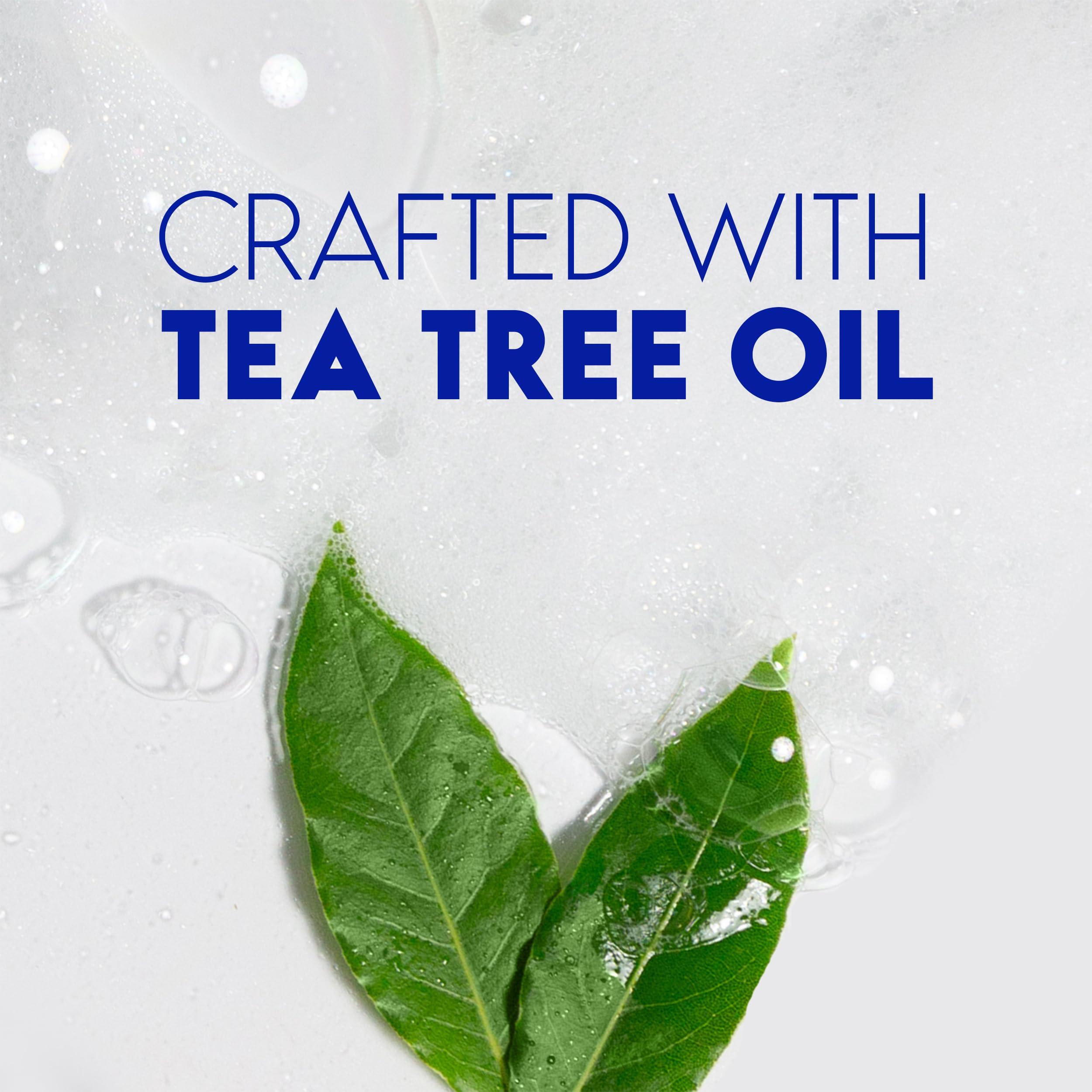 Back view of Head and Shoulders tea tree shampoo showing ingredients