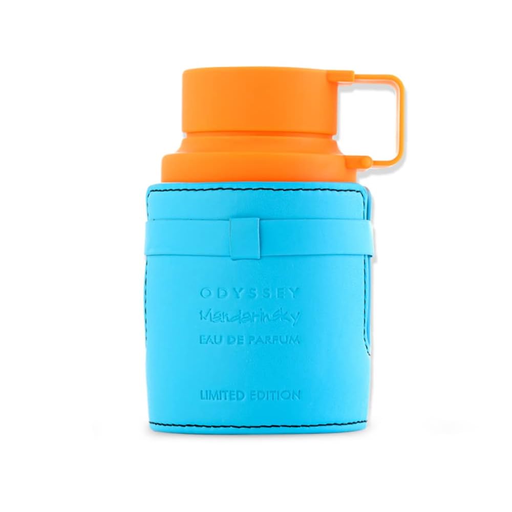 Armaf Odyssey Mandarin Sky Limited Edition blue and orange perfume bottle