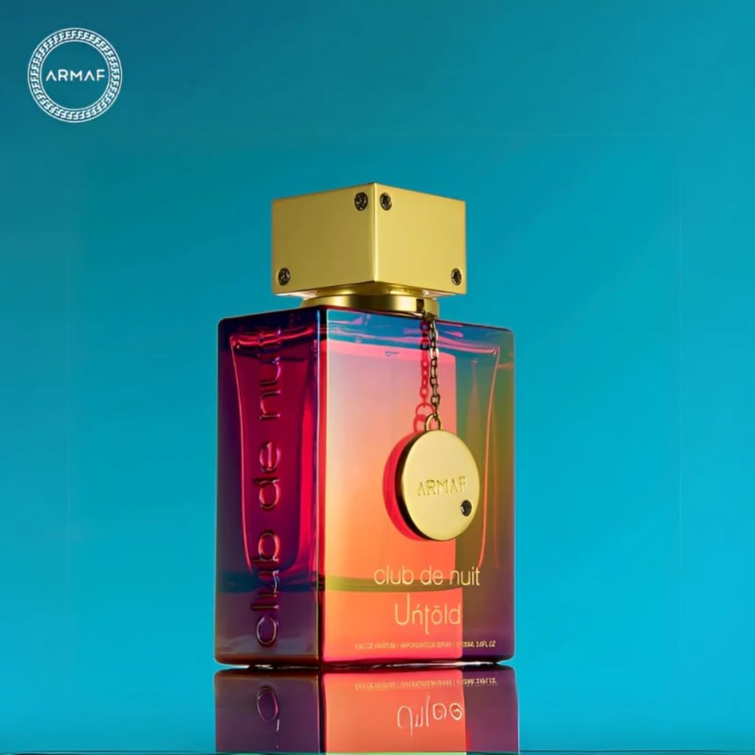 Authentic Armaf Club De Nuit Untold 3.6 Ounce fragrance spray displaying official branding and batch details