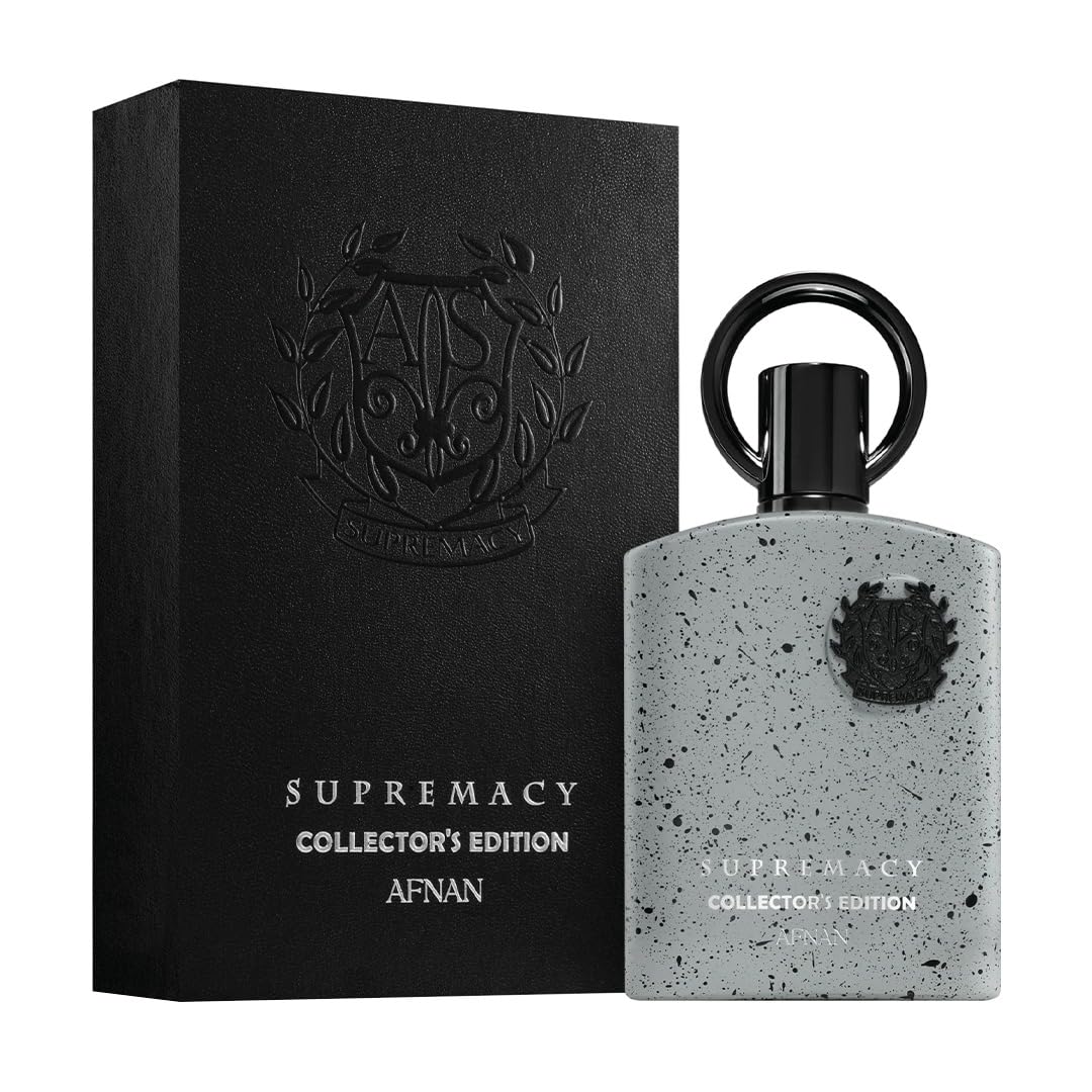 Luxury imported Afnan Supremacy collection perfume for men showcasing the packaging box.