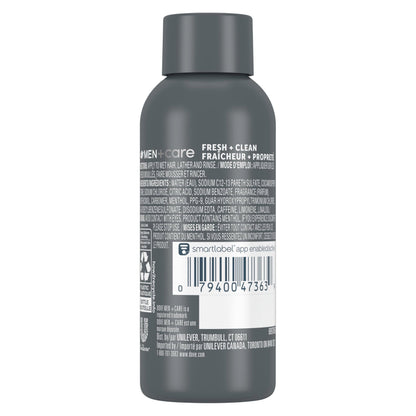 Close up of Dove Men Plus Care fortifying 2 in 1 formula bottle