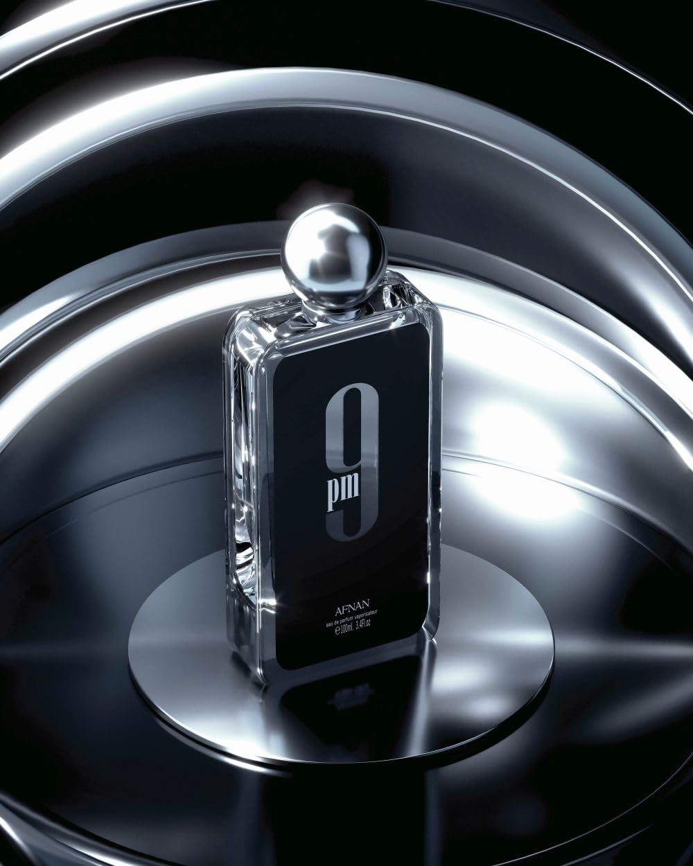 Close up of the spray atomizer nozzle on the Afnan 9 PM bottle.