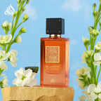 Top down view of the premium spray nozzle on the Lattafa Ana Abiyedh Coral Arabic fragrance.