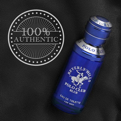 Beverly Hills Polo Club Blue fresh lavender and sandalwood scented spray close up