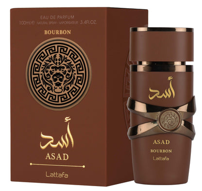 Lattafa Asad Bourbon 100ml spray premium long lasting unisex fragrance packaging