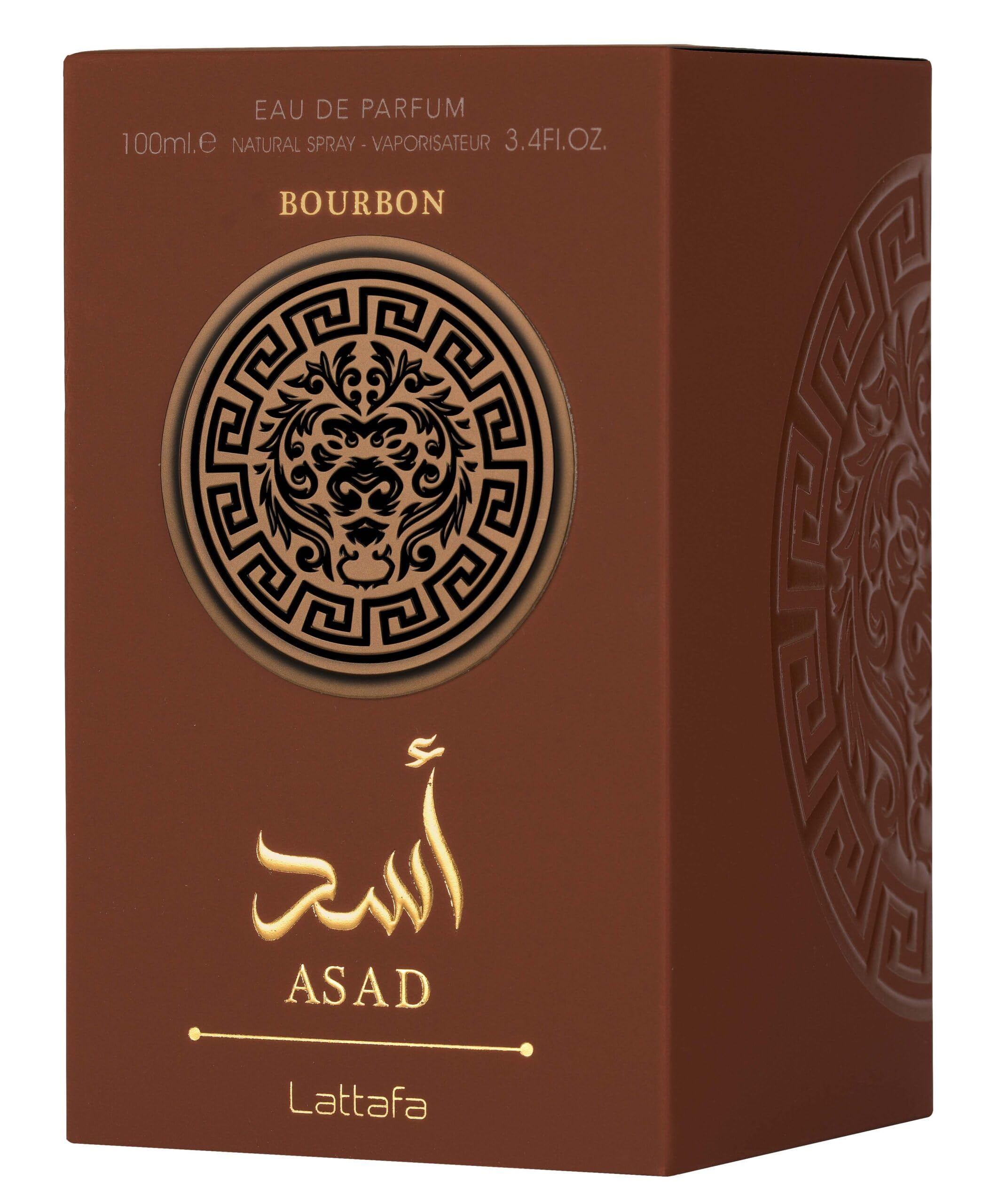 Authentic Lattafa Asad Bourbon vanilla amber perfume spray imported from USA