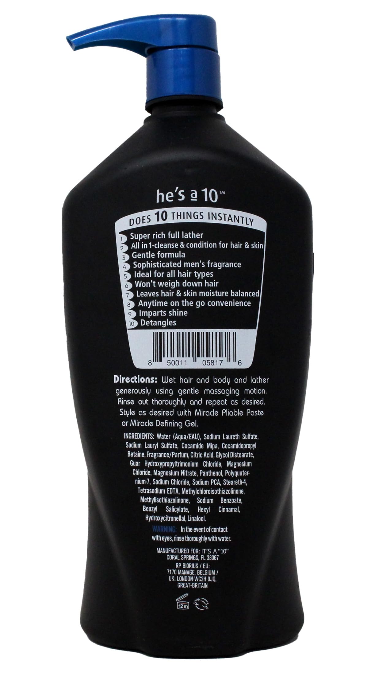 It's A 10 Miracle 3-in-1 multi-purpose men's grooming bottle