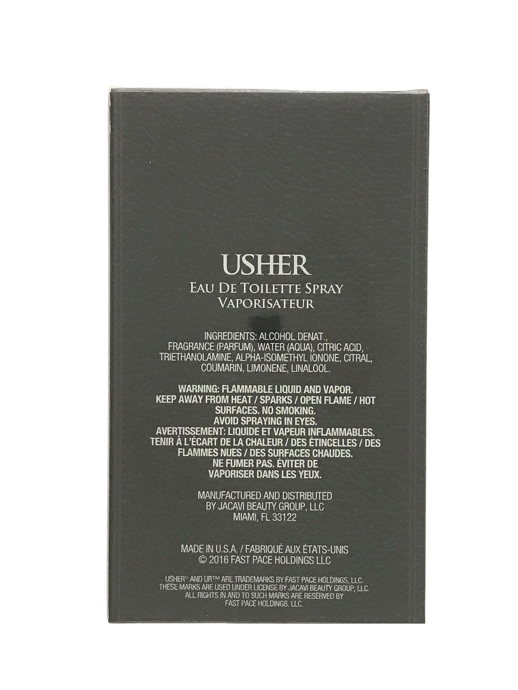 Authentic USA imported Usher He cologne for men elegant packaging profile
