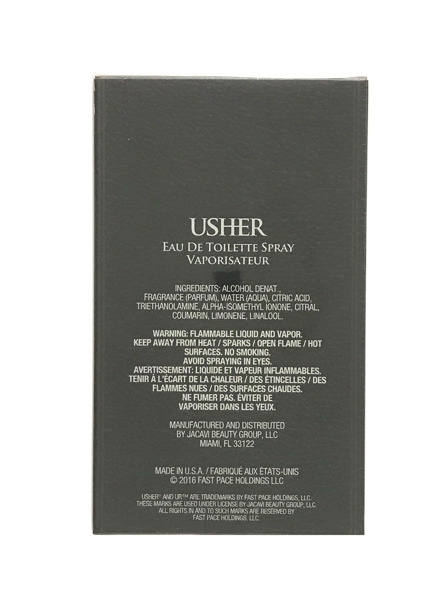 Authentic USA imported Usher He cologne for men elegant packaging profile