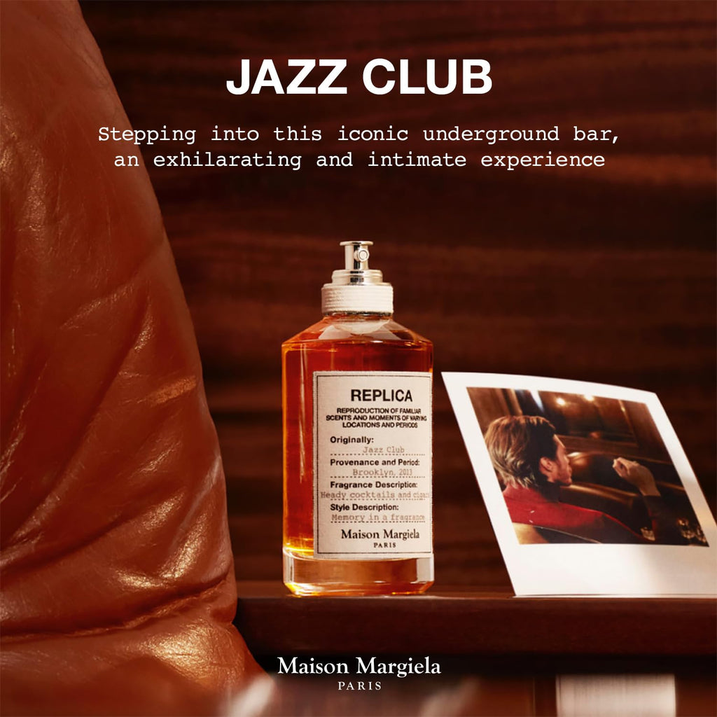 Replica Jazz Club Eau De Toilette box packaging and bottle setup