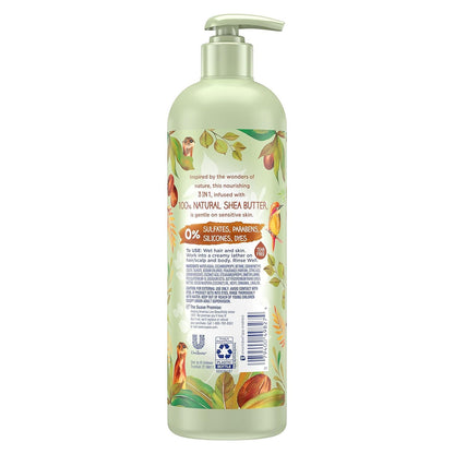 Suave Kids tear free shampoo conditioner and body wash bottle showing ingredients label