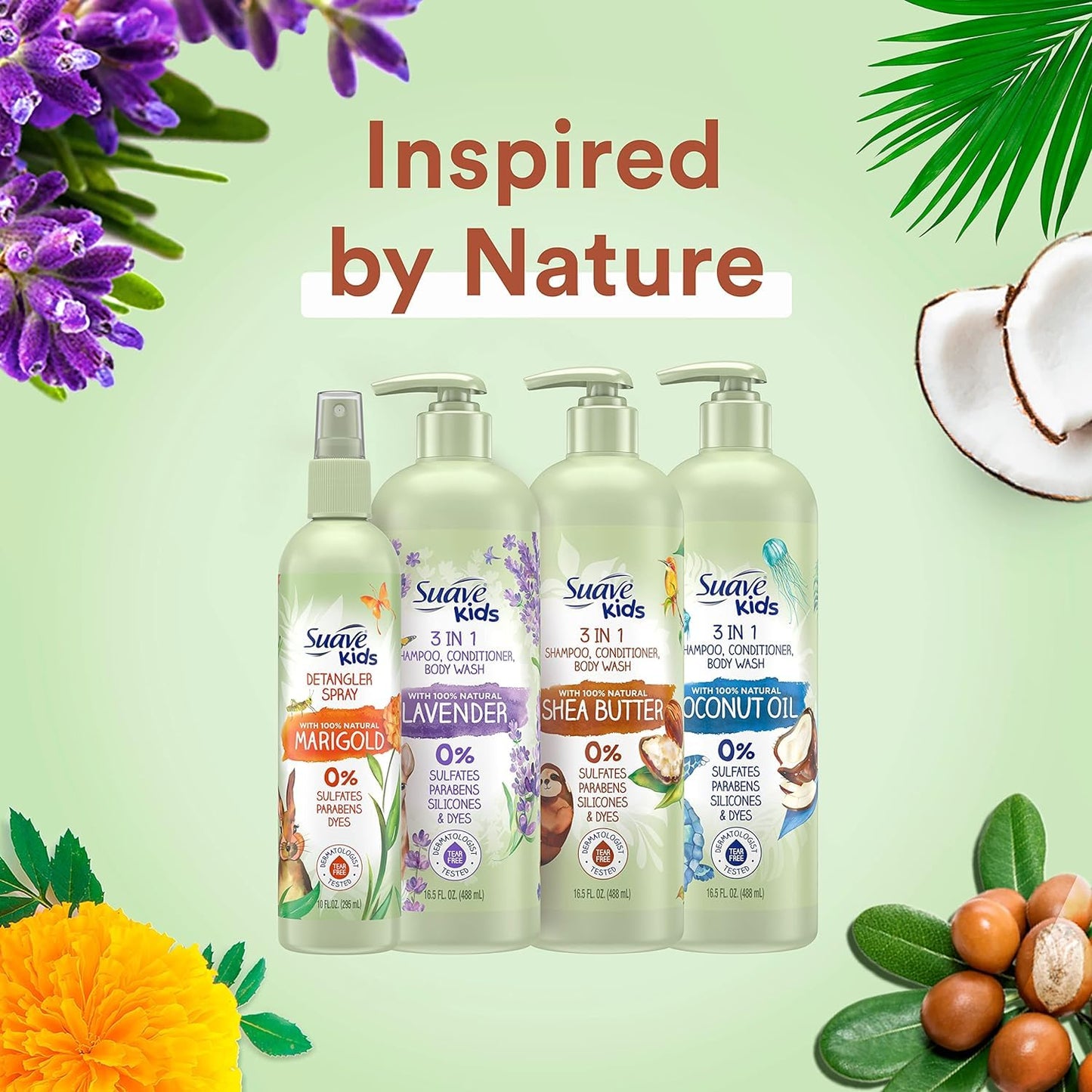 Dermatologist tested hypoallergenic kids body wash and shampoo with natural shea butter