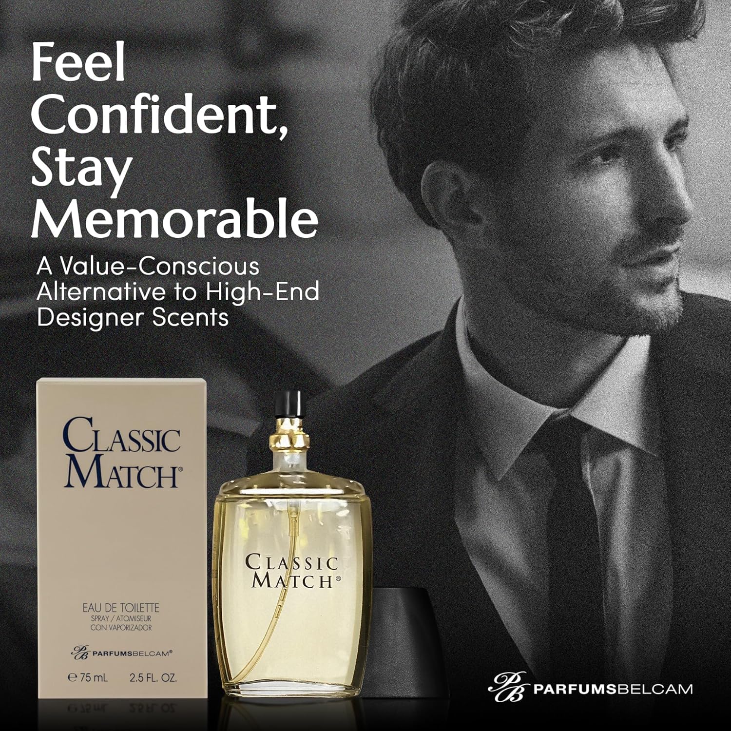 PB ParfumsBelcam Classic Match oriental scent with bergamot nutmeg and musk graphic detail