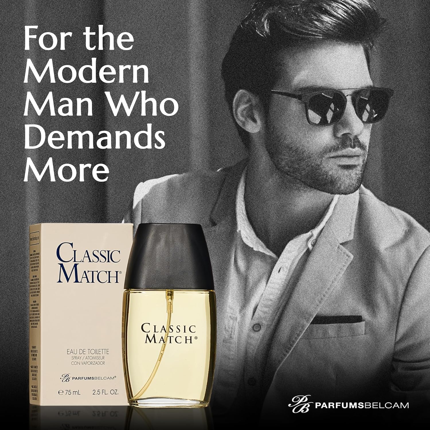 PB ParfumsBelcam Classic Match Eau de Toilette spray clear bottle showing authentic product batch