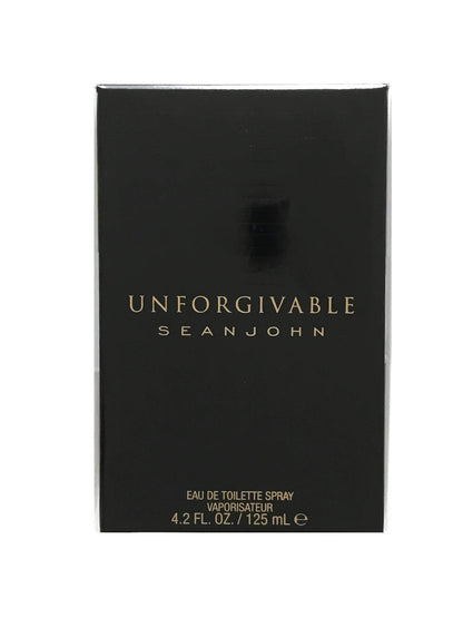 Authentic Sean John Unforgivable 125 Milliliter luxury men fragrance bottle showing premium black packaging