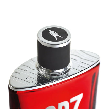 CR7 fragrance bottle highlighting iconic jersey number design