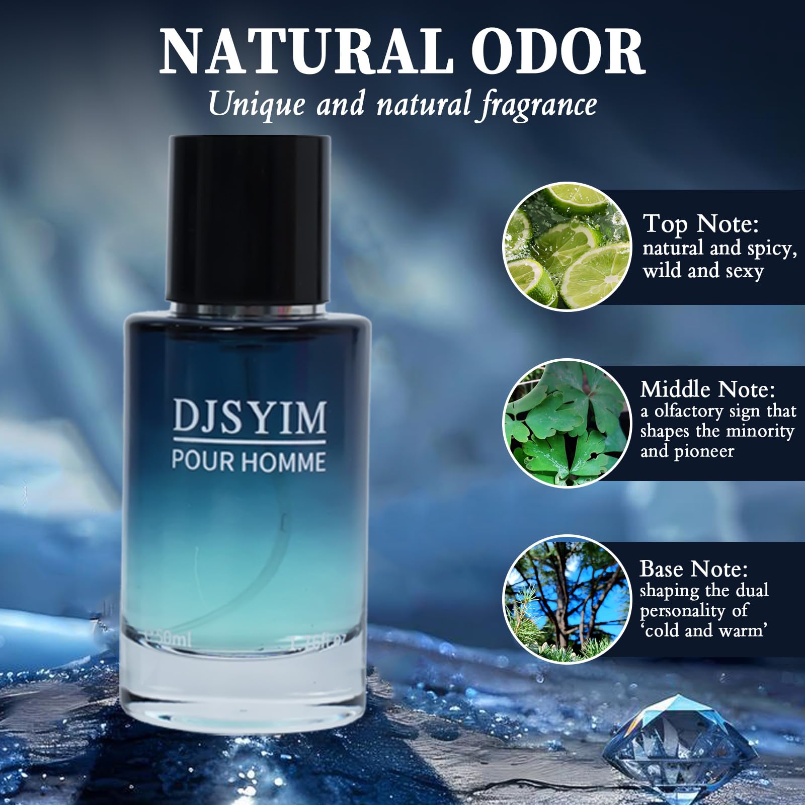 DJSYIM fresh apple fragrance for men showcasing the elegant portable spray packaging.