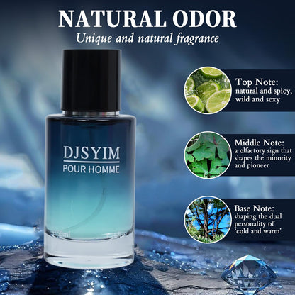 DJSYIM fresh apple fragrance for men showcasing the elegant portable spray packaging.