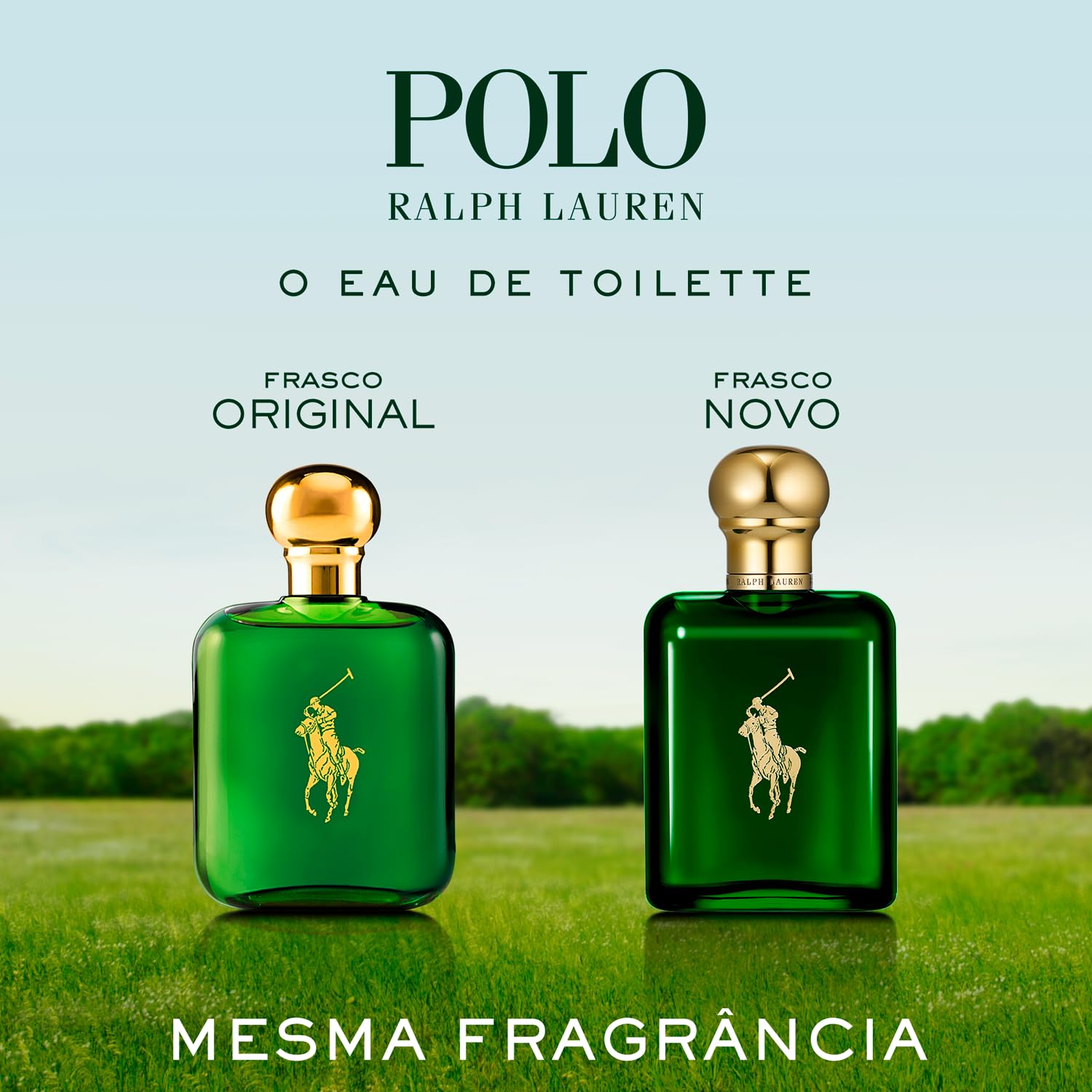 Full packaging display of the Ralph Lauren Polo Green Eau de Toilette box alongside the authentic product container.