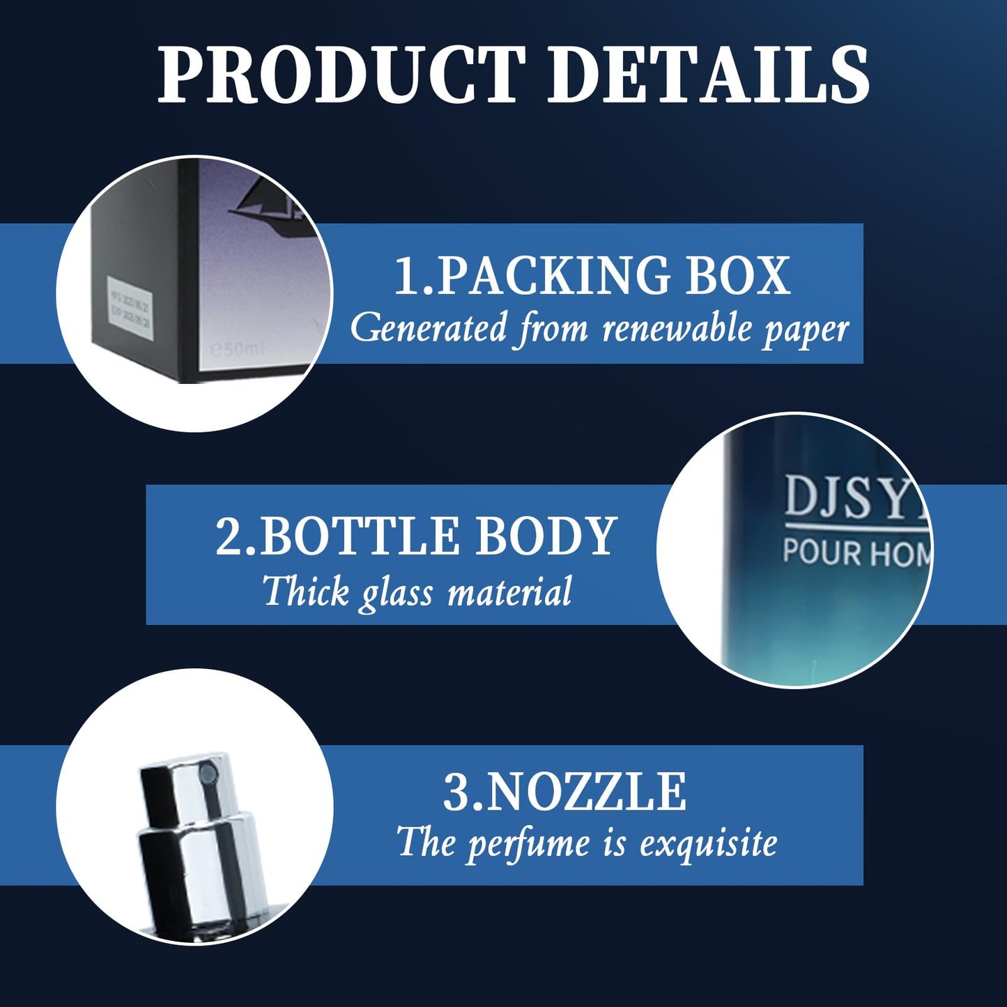DJSYIM long lasting spray for men illustrating application on wrist pulse points.