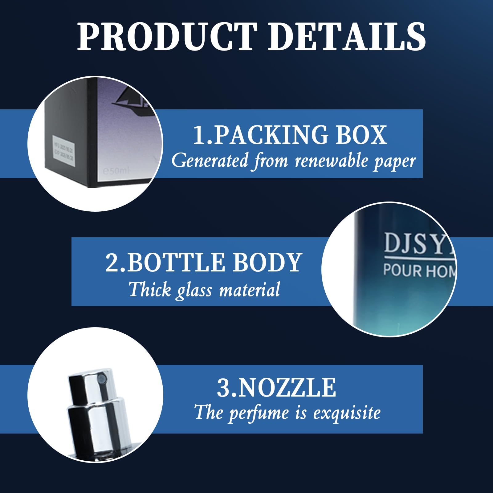 DJSYIM long lasting spray for men illustrating application on wrist pulse points.