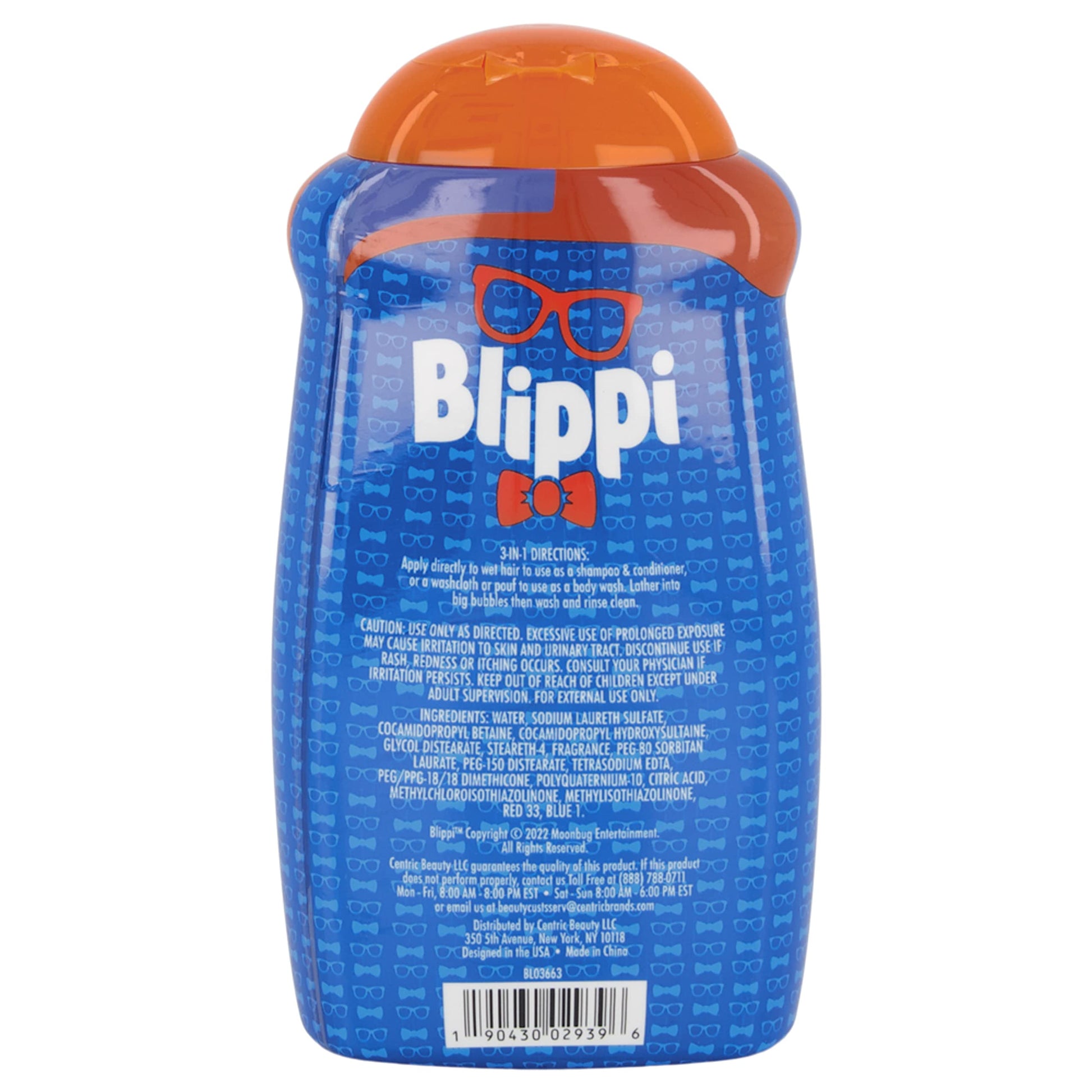 Blippi branded 3-in-1 shampoo and conditioner for children