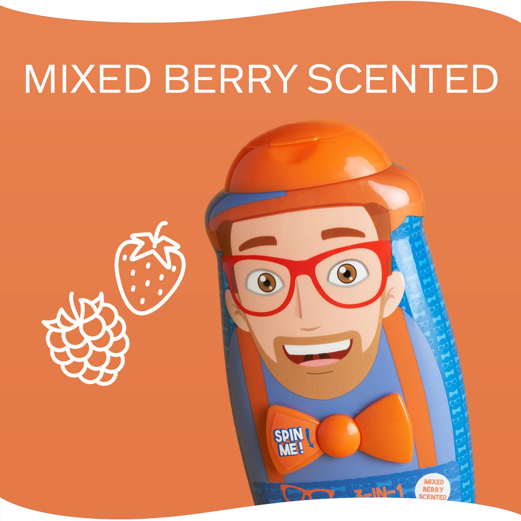 Blippi kids 14 fluid ounce bath product in packaging