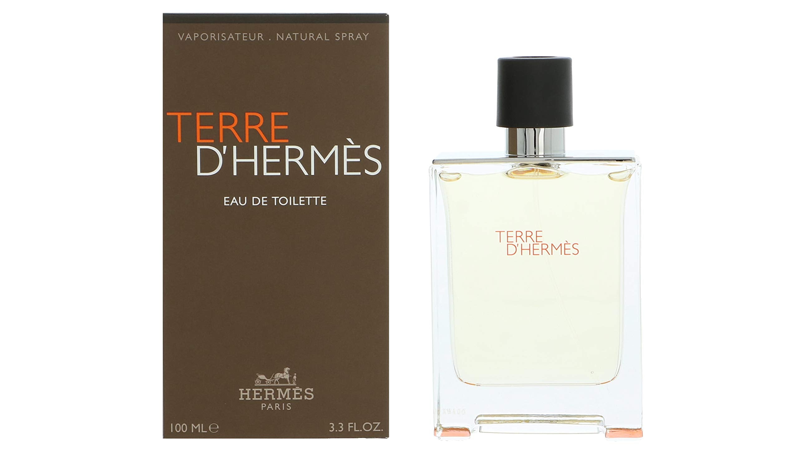 Hermes Terre DHermes designer packaging and spray bottle showing signature earthy color profile