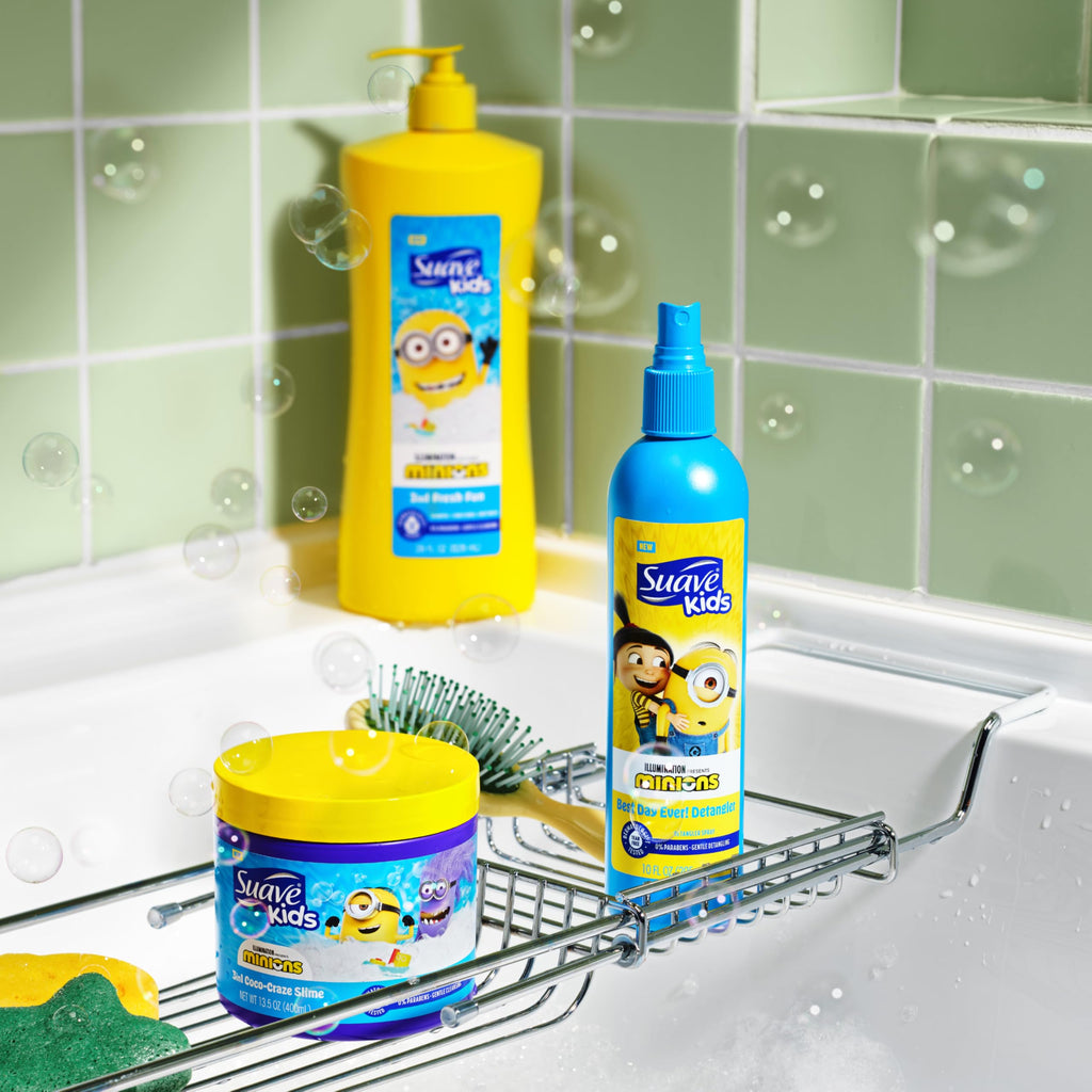Imported USA kids bath products featuring Minions characters branding