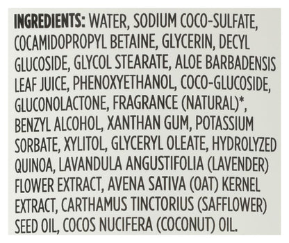 Back label of 365 by Whole Foods Market kids 3-in-1 hypoallergenic wash