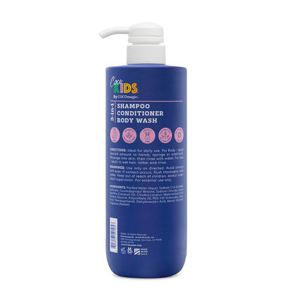 Cocomagic 3-in-1 kids body wash showing playful octopus and shark illustrations on the packaging