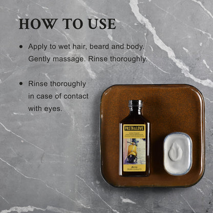 Imported authentic Davines Pasta and Love citrus scented body wash for men