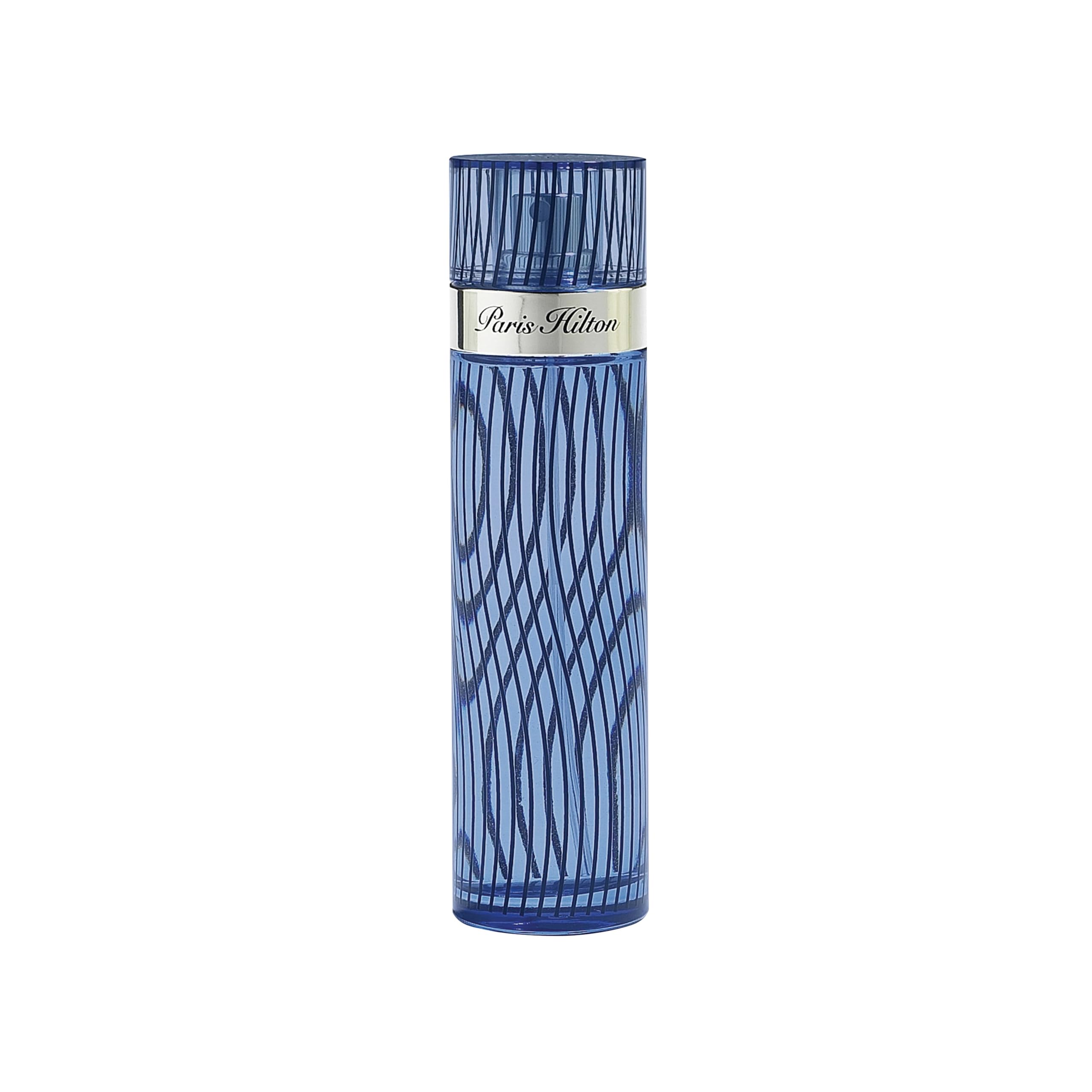 Paris Hilton For Men 3.4 Fluid Ounce cylindrical spray bottle with vertical line detailing