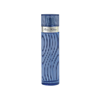 Paris Hilton For Men 3.4 Fluid Ounce cylindrical spray bottle with vertical line detailing