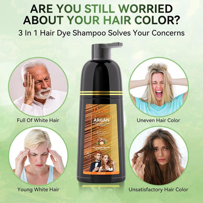 LUJAJIAO blonde hair dye shampoo texture cream showing the rich color depositing consistency