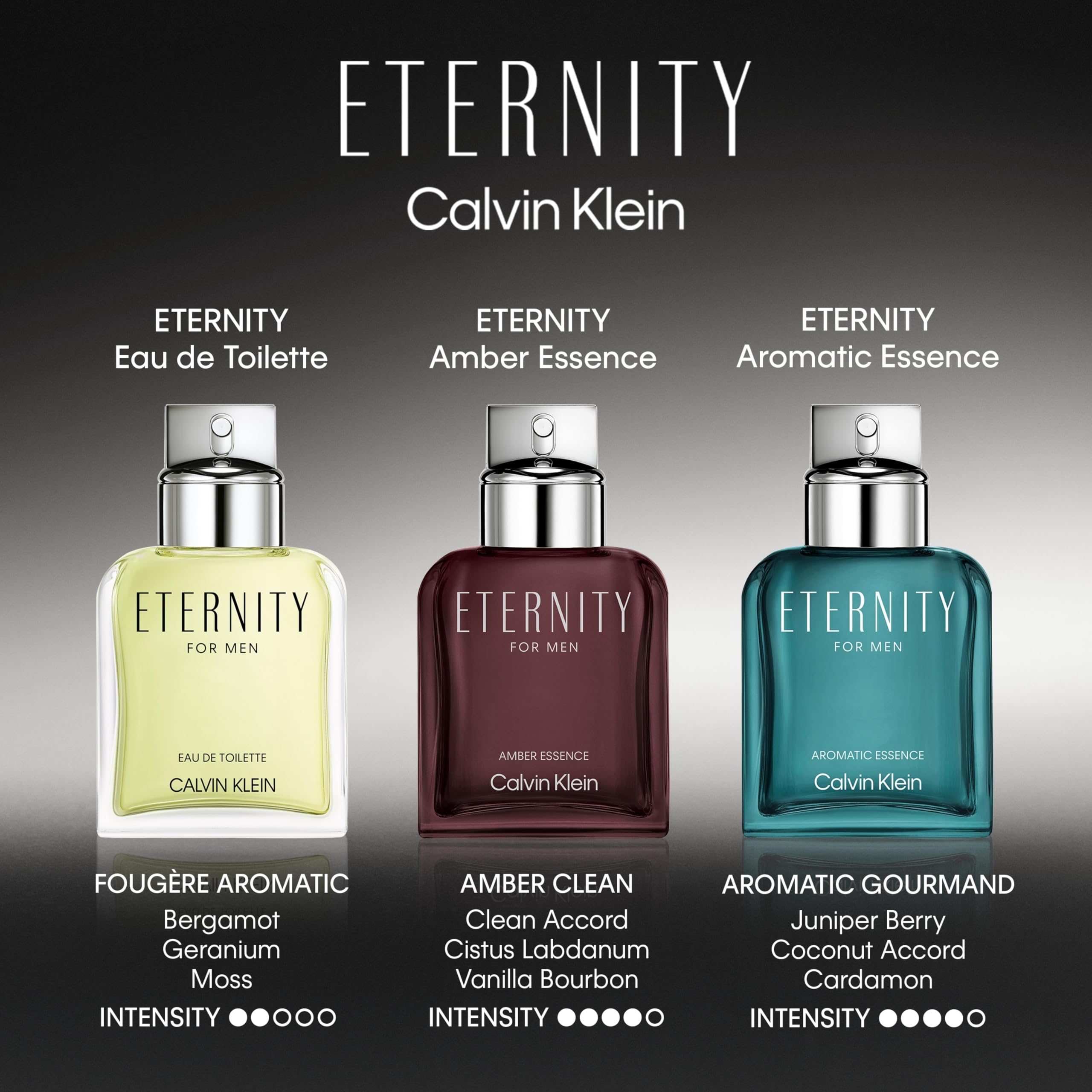Calvin Klein Eternity Men fragrance spray nozzle and silver metallic cap detailing