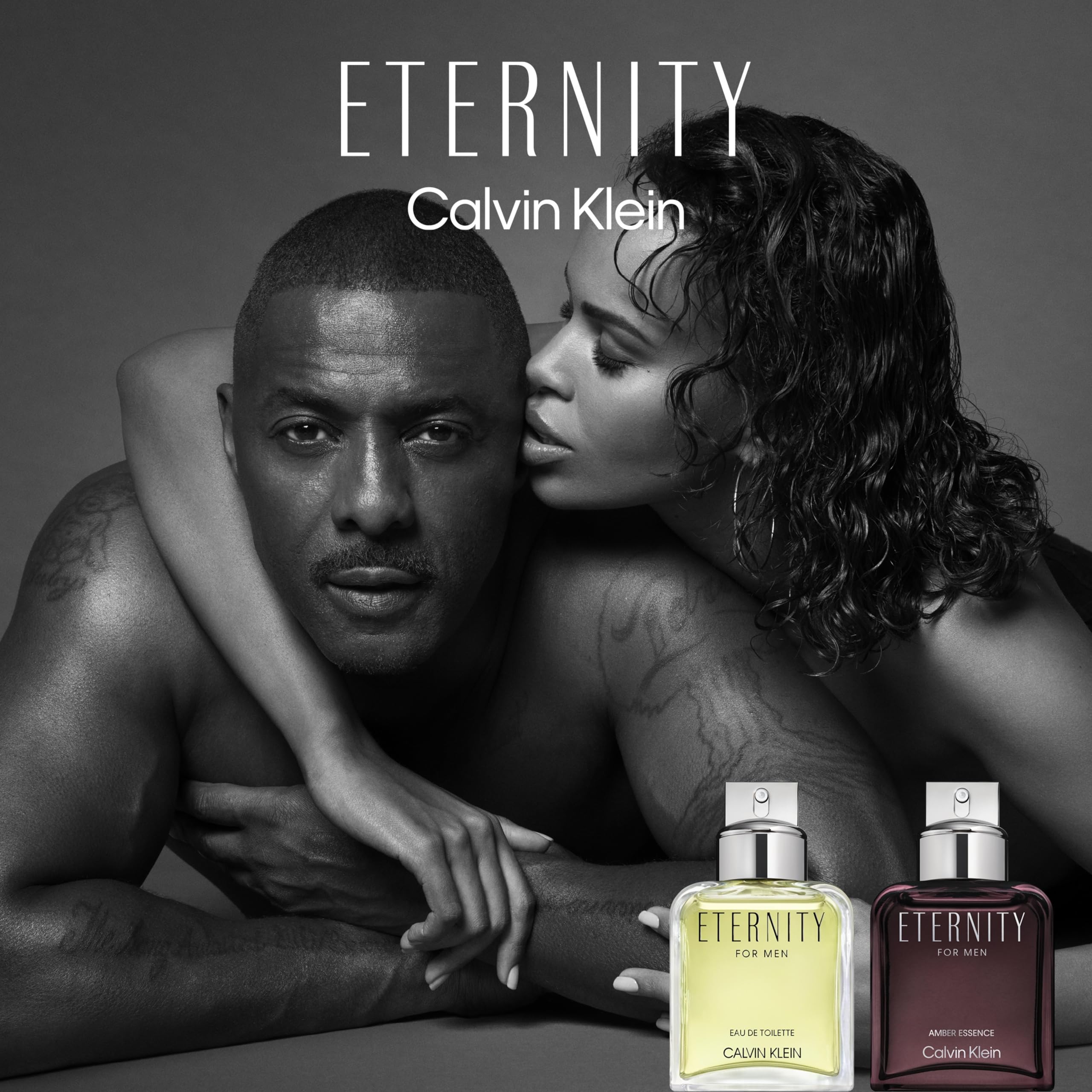 Calvin Klein Eternity Fougère cologne bottle displayed elegantly next to its authentic retail packaging