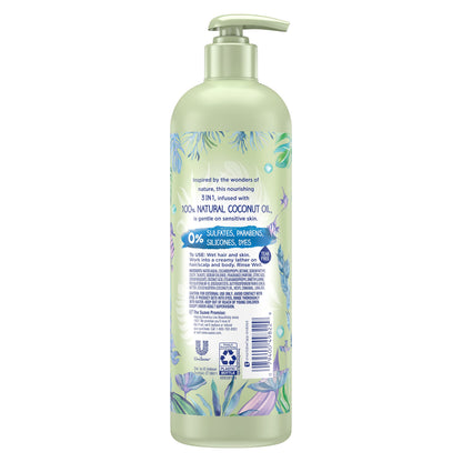 Suave Kids tear free shampoo conditioner and body wash packaging details