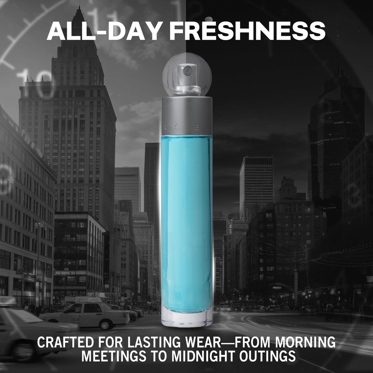 Long lasting Perry Ellis 360 degree cologne for men spray nozzle detail